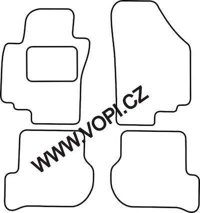 Textil-Autoteppiche Seat Toledo 11/2004 - 2009 Carfit (4217)